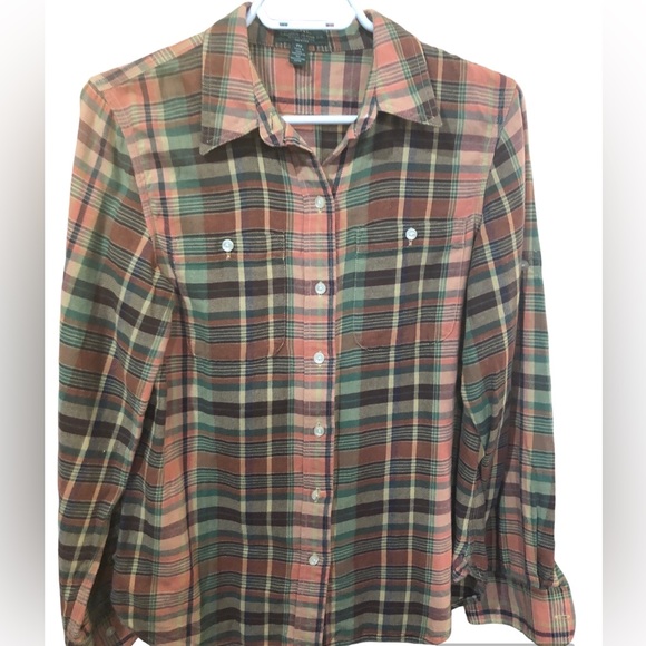 Ralph Lauren Lauren Jeans Co. Petite Medium long sleeve button up shirt - Picture 1 of 12